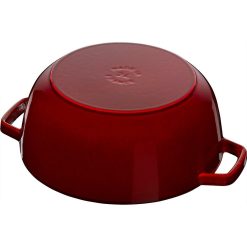 Staub 3.75 Qt Essential French Oven With Lilly Lid | Grenadine -Le Creuset sales 40508 675 0 4 1