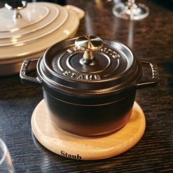 Staub 1.25 Qt. Round Cocotte/Dutch Oven | Matte Black -Le Creuset sales 40509 480 0 1