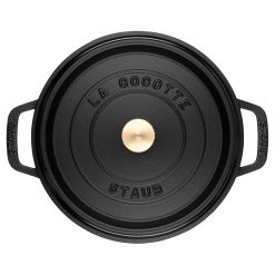 Staub 9 Qt. Round Cocotte/Dutch Oven | Matte Black 3 Staub 9 Qt. Round Cocotte/Dutch Oven | Matte Black -Le Creuset sales 40509 863 0 1