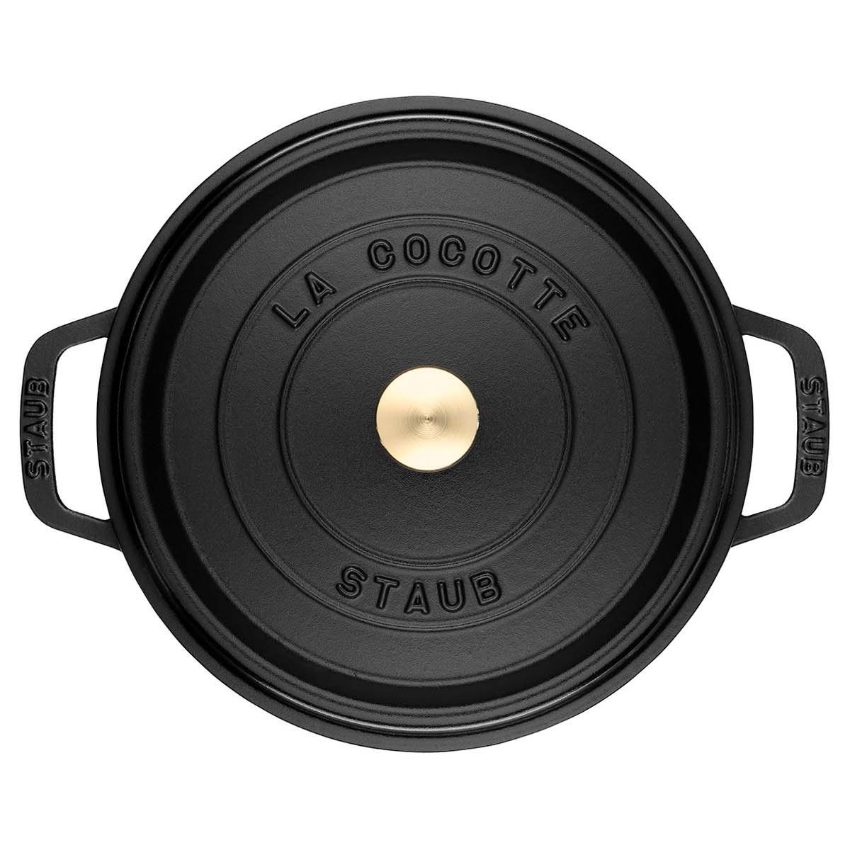 Staub 9 Qt. Round Cocotte/Dutch Oven | Matte Black Staub 9 Qt. Round Cocotte/Dutch Oven | Matte Black -Le Creuset sales 40509 863 0 1