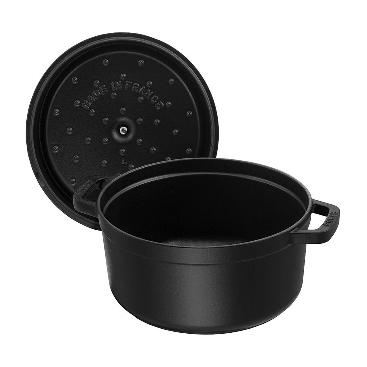 Staub 9 Qt. Round Cocotte/Dutch Oven | Matte Black Staub 9 Qt. Round Cocotte/Dutch Oven | Matte Black -Le Creuset sales 40509 863 0 3