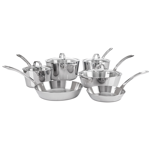 Viking Contemporary 3 Ply Mirror 10 Piece Cookware Set Viking Contemporary 3 Ply Mirror 10 Piece Cookware Set -Le Creuset sales 4513