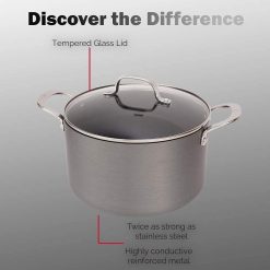 Swiss Diamond | Hard Anodized 8-Piece Nonstick Cookware Set -Le Creuset sales 51fwuffwsll. ac sl1000