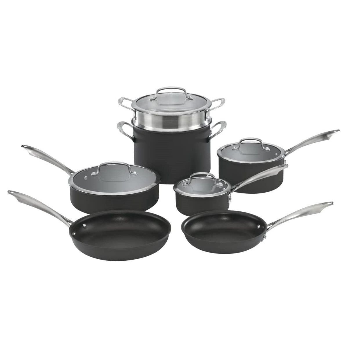 Cuisinart Dishwasher-Safe Anodized 11-Piece Nonstick Cookware Set Cuisinart Dishwasher-Safe Anodized 11-Piece Nonstick Cookware Set -Le Creuset sales