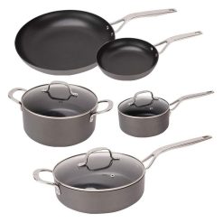 Swiss Diamond | Hard Anodized 8-Piece Nonstick Cookware Set