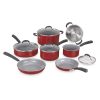 Cuisinart Advantage Ceramica XT 11-Piece Cookware Set | Red -Le Creuset sales 54c 11r