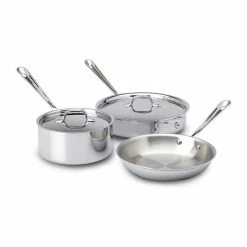 All-Clad D3 Stainless Steel Starter Cookware Set | 5-Piece