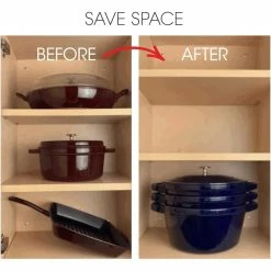 Staub Stackable Cocotte, Braiser, And Grill Pan With Lid | Black -Le Creuset sales 61cxgk xyll. ac sl1280