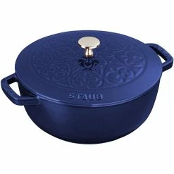 Le Creuset sales 8 Staub 3.75 Qt Essential French Oven With Lilly Lid | Dark Blue