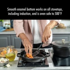 Staub Stackable Cocotte, Braiser, And Grill Pan With Lid | Black 13 Staub Stackable Cocotte, Braiser, And Grill Pan With Lid | Black -Le Creuset sales 61pgwgftbwl. ac sl1280