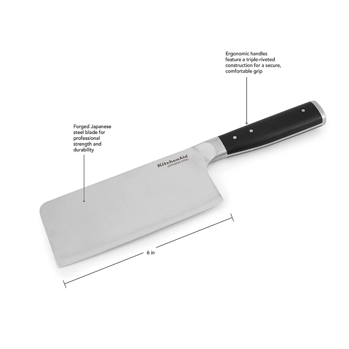 KitchenAid Gourmet Forged 6" Cleaver with Sheath KitchenAid Non-Electrics KitchenAid Gourmet Forged 6" Cleaver With Sheath -Le Creuset sales 61rvnm03sos. ac sl1500