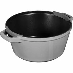 Staub Stackable Cocotte, Braiser, And Grill Pan With Lid | Graphite Grey -Le Creuset sales 61thlq3m26l. ac sl1500