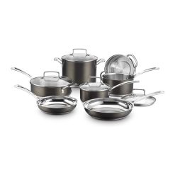 Cuisinart 11-Piece Black Stainless Cookware Set