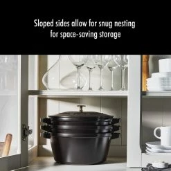 Staub Stackable Cocotte, Braiser, And Grill Pan With Lid | Black -Le Creuset sales 61vxnhtqrwl. ac sl1280