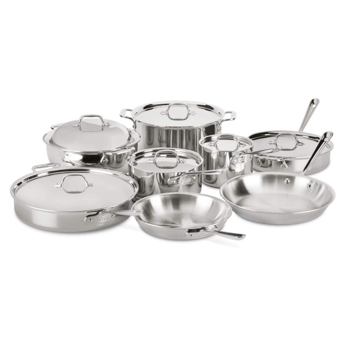 All-Clad D3 Stainless Steel Cookware Set | 14-Piece All-Clad D3 Stainless Steel Cookware Set | 14-Piece -Le Creuset sales 61w4ehvksrl. ac sl1500