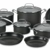 Cuisinart Chef's Classic Hard Anodized Nonstick Cookware Set | 14-Piece -Le Creuset sales 66 14n cuisinart chefs selection 14 piece non stick set 2