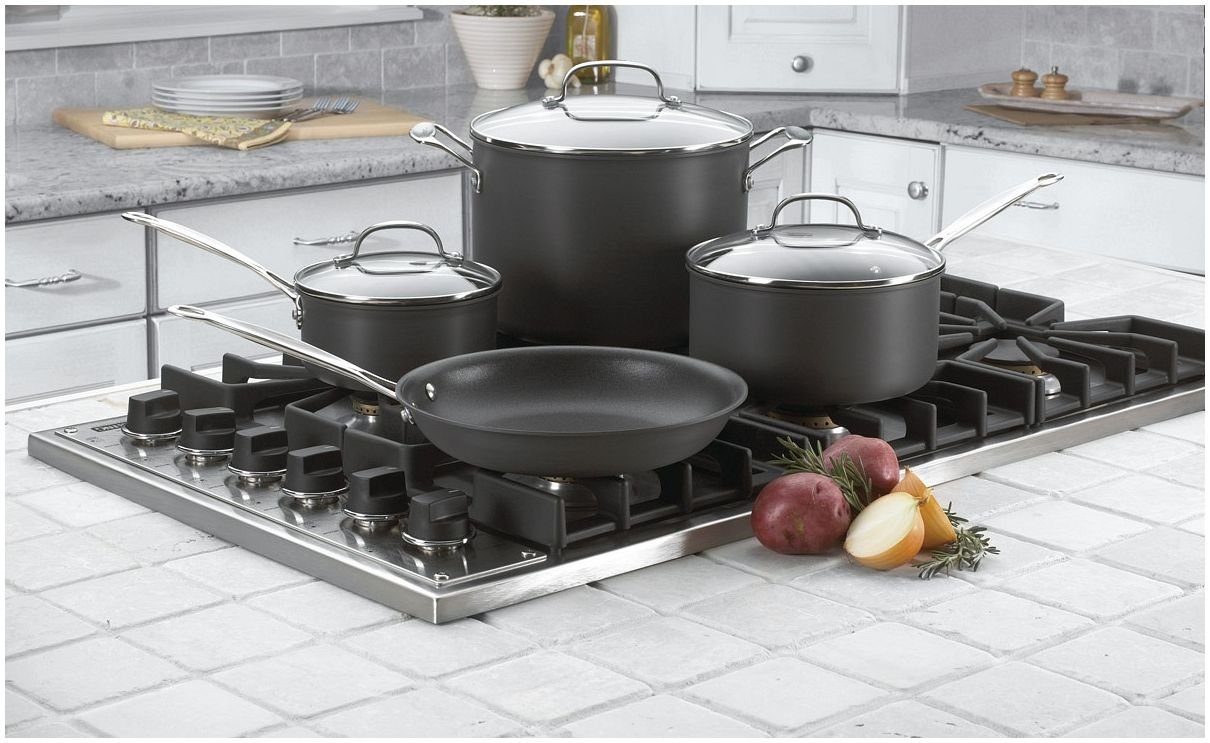 Cuisinart Chef's Classic Hard Anodized Nonstick Cookware Set | 7-Piece Cuisinart Chef's Classic Hard Anodized Nonstick Cookware Set | 7-Piece -Le Creuset sales 66 7 cuisinart hard anodized cookware popup