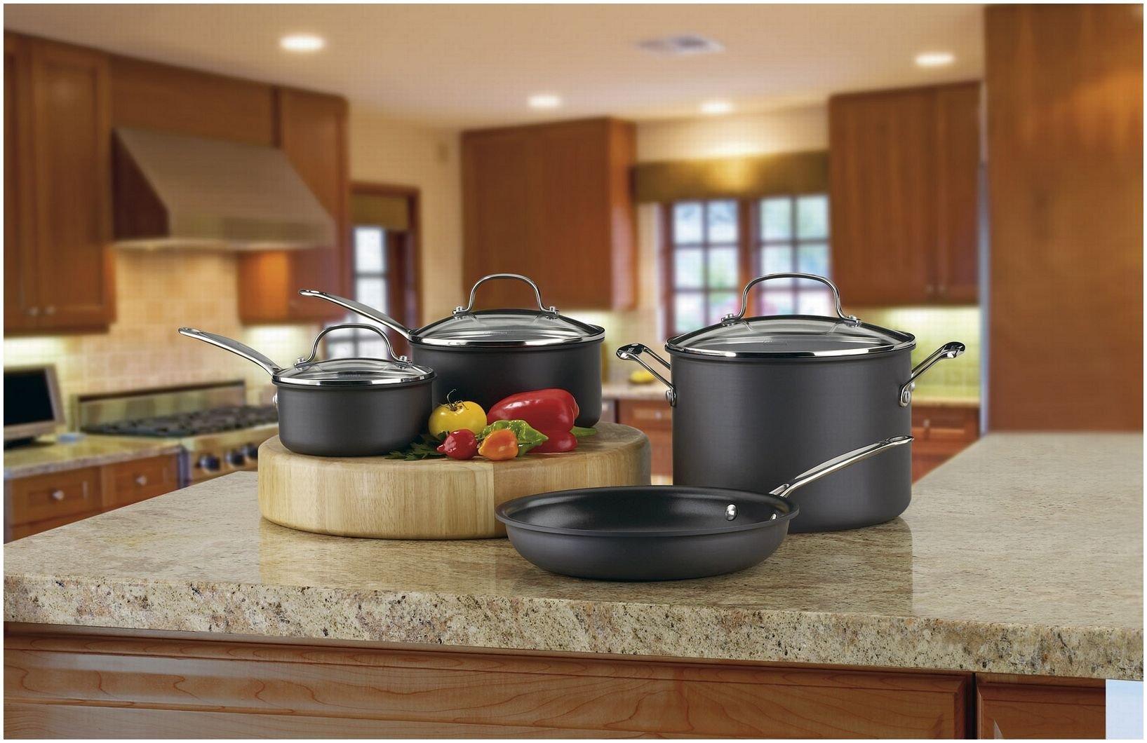 Cuisinart Chef's Classic Hard Anodized Nonstick Cookware Set | 7-Piece Cuisinart Chef's Classic Hard Anodized Nonstick Cookware Set | 7-Piece -Le Creuset sales 66 7 hard anodized cookware popup