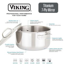 Viking Titanium 7 Ply Mirror 10-Piece Cookware Set -Le Creuset sales 7 ply titanium f b graphic 01