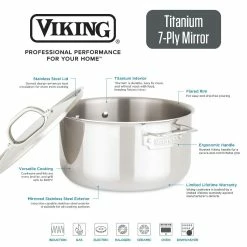 Viking Titanium 7 Ply Mirror 10-Piece Cookware Set -Le Creuset sales 7 ply titanium f b graphic 01