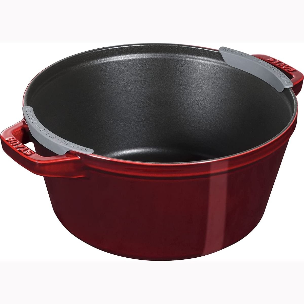 Staub Stackable Cocotte, Braiser, and Grill Pan with Lid | Grenadine Staub Stackable Cocotte, Braiser, And Grill Pan With Lid | Grenadine -Le Creuset sales 715ps1fpcrl. ac sl1500