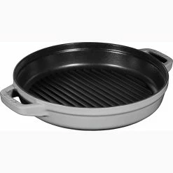 Staub Stackable Cocotte, Braiser, And Grill Pan With Lid | Graphite Grey -Le Creuset sales 71edevhyggl. ac sl1500