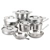 All-Clad D5 Brushed Stainless Steel 14-Piece Cookware Set -Le Creuset sales 71hikuan pl. ac sl1500