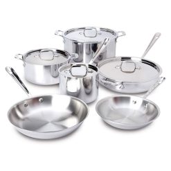 All-Clad D3 Stainless Steel Cookware Set & Casserole Pan | 10-Piece