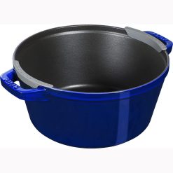 Staub Stackable Cocotte, Braiser, And Grill Pan With Lid | Dark Blue -Le Creuset sales 71kzfrbsyol. ac sl1500