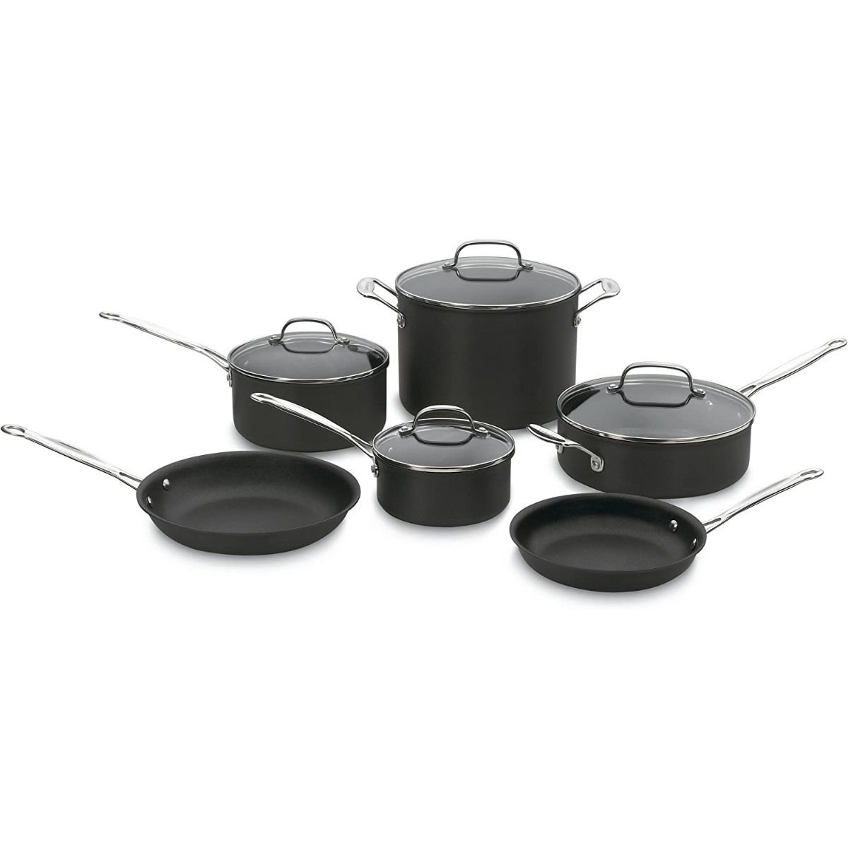 Cuisinart Chef's Classic Hard Anodized Nonstick Cookware Set | 10-Piece Cuisinart Chef's Classic Hard Anodized Nonstick Cookware Set | 10-Piece -Le Creuset sales