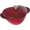 Staub 1.75 Qt. Heart Cocotte/Dutch Oven | Cherry Red -Le Creuset sales 71n6b2r4kel. ac sl1500