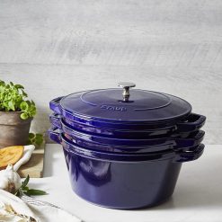Staub Stackable Cocotte, Braiser, And Grill Pan With Lid | Dark Blue -Le Creuset sales 71pcwtnujql. ac sl1500