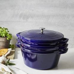 Staub Stackable Cocotte, Braiser, And Grill Pan With Lid | Dark Blue -Le Creuset sales 71pcwtnujql. ac sl1500