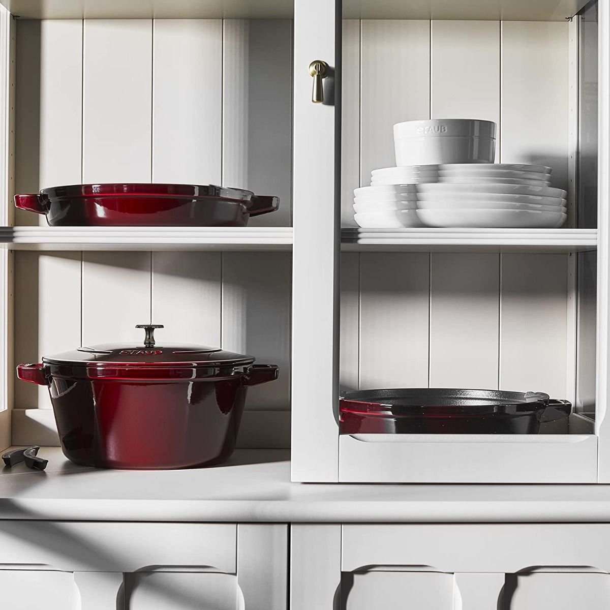 Staub Stackable Cocotte, Braiser, and Grill Pan with Lid | Grenadine Staub Stackable Cocotte, Braiser, And Grill Pan With Lid | Grenadine -Le Creuset sales 71qcp4mycfl. ac sl1500