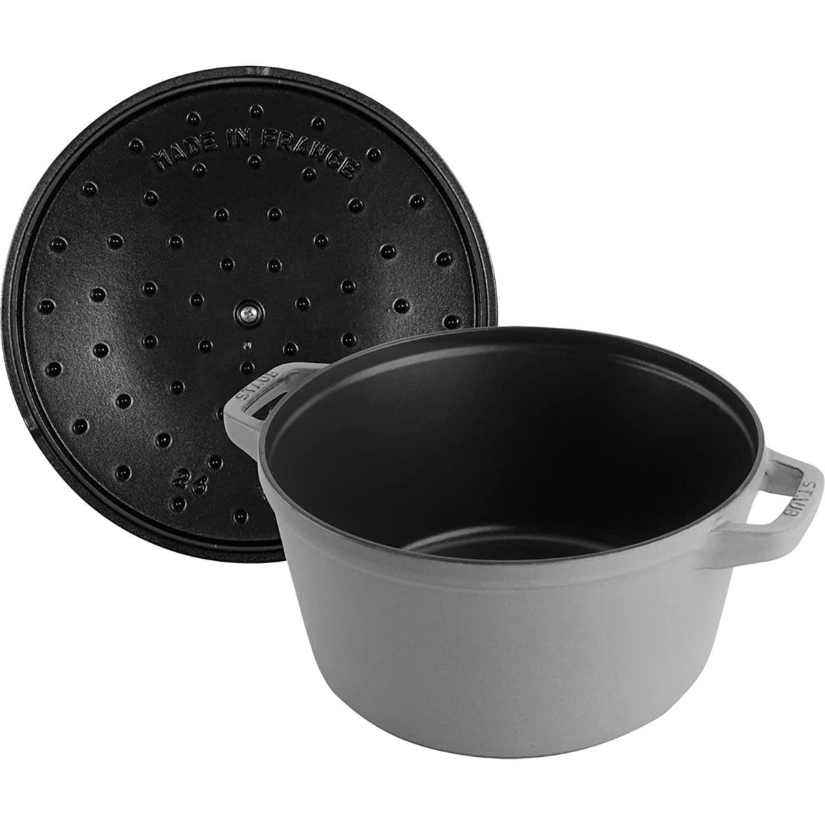 Staub Stackable Cocotte, Braiser, and Grill Pan with Lid | Graphite Grey Staub Stackable Cocotte, Braiser, And Grill Pan With Lid | Graphite Grey -Le Creuset sales 71uffhgr1tl. ac sl1500