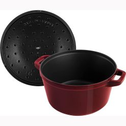 Staub Stackable Cocotte, Braiser, And Grill Pan With Lid | Grenadine 8 Staub Stackable Cocotte, Braiser, And Grill Pan With Lid | Grenadine -Le Creuset sales 71vb wk 76l. ac sl1500