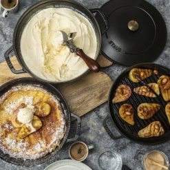 Staub Stackable Cocotte, Braiser, And Grill Pan With Lid | Black 23 Staub Stackable Cocotte, Braiser, And Grill Pan With Lid | Black -Le Creuset sales 750050255