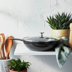 Staub 2.9 Qt Cast Iron Daily Pan | Black -Le Creuset sales 750056180