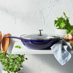 Staub 2.9 Qt Cast Iron Daily Pan | Dark Blue -Le Creuset sales 750056186