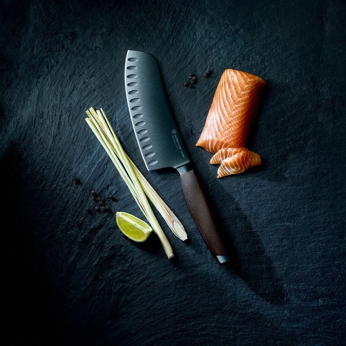 Wusthof AEON 7" Santoku Knife | Hollow Edge Wusthof Cutlery Wusthof AEON 7" Santoku Knife | Hollow Edge -Le Creuset sales aeon santoku