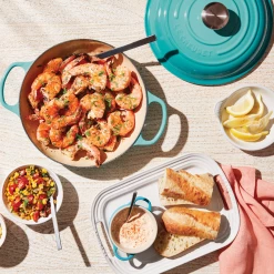 Le Creuset 2.25 Qt. Signature Enameled Cast Iron Braiser With Stainless Steel Knob | Caribbean Blue -Le Creuset sales bluebraise