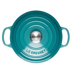 Le Creuset 2.25 Qt. Signature Enameled Cast Iron Braiser With Stainless Steel Knob | Caribbean Blue -Le Creuset sales carmain3