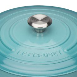Le Creuset 2.25 Qt. Signature Enameled Cast Iron Braiser With Stainless Steel Knob | Caribbean Blue -Le Creuset sales carmain4