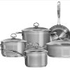 Chantal 21 Steel Induction 9 Piece Cookware Set -Le Creuset sales chantal 21 steel 9pc set slin 9 compressed
