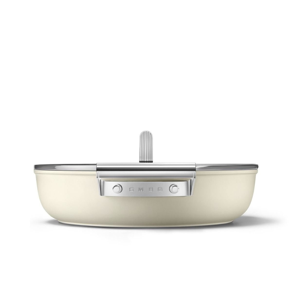 SMEG 4 Qt. Nonstick Deep Pan with Lid | Cream SMEG 4 Qt. Nonstick Deep Pan With Lid | Cream -Le Creuset sales ckfd2811crm 5