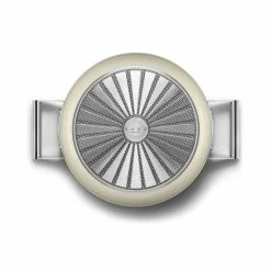 SMEG 4 Qt. Nonstick Deep Pan With Lid | Cream -Le Creuset sales ckfd2811crm 6