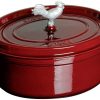 Staub 5.75 Qt. Oval Coq Au Vin Cocotte/Dutch Oven | Grenadine 2 Staub 5.75 Qt. Oval Coq Au Vin Cocotte/Dutch Oven | Grenadine -Le Creuset sales coq au vin cocotte 4 25qt grenadine 9 compressed 1