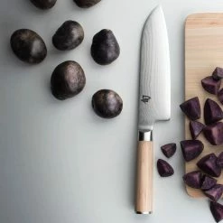 Shun Cutlery Shun Classic Blonde 7" Santoku Knife -Le Creuset sales dm0702w potato lifestyle2
