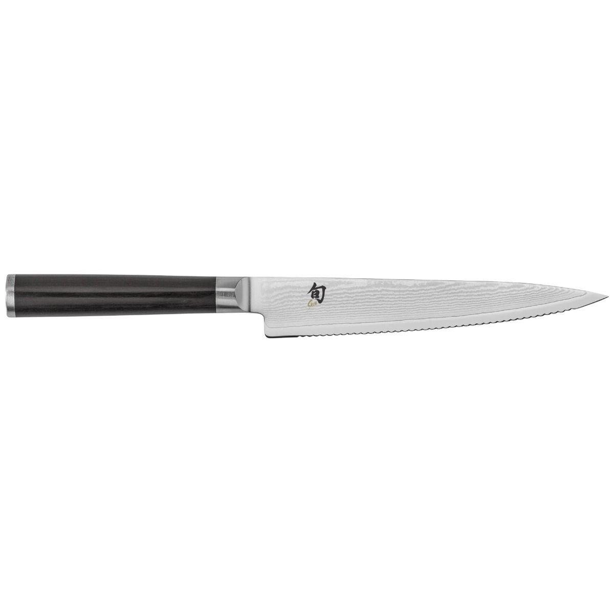 Shun Classic 6" Serrated Utility Knife Shun Cutlery Shun Classic 6" Serrated Utility Knife -Le Creuset sales dm0722 1 1