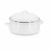 Golden Rabbit Enamelware 4 Qt. Dutch Oven | White -Le Creuset sales dutchovenwhitemain